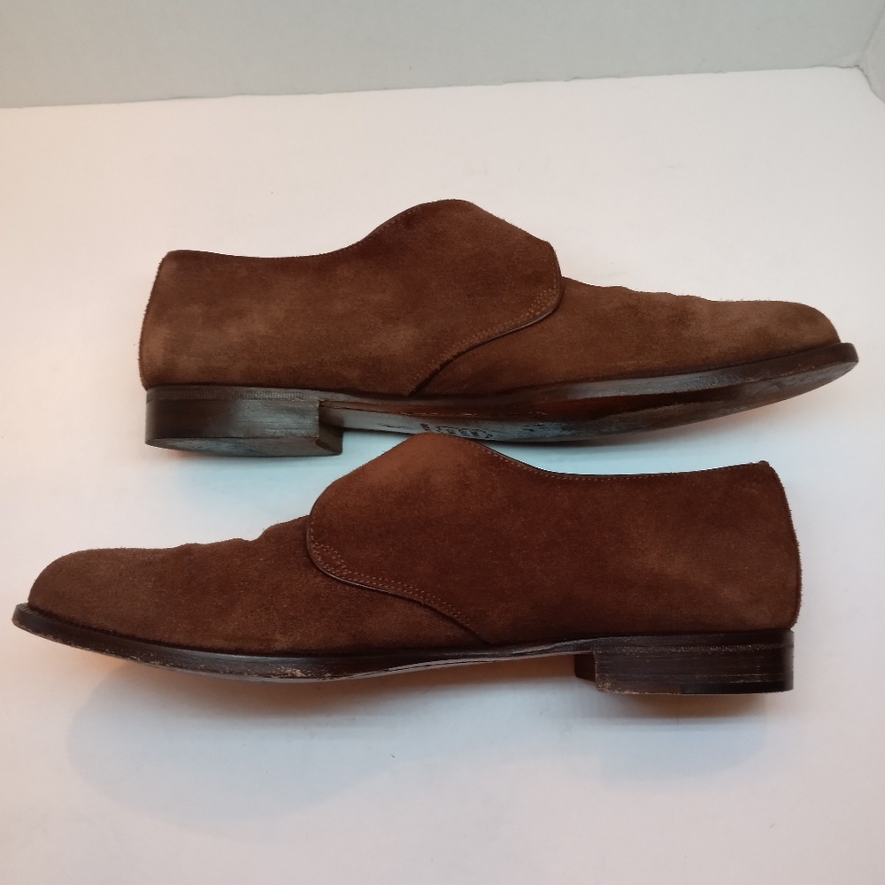 MARIO CAMPATELLI Brown Suede shoes Monk strap 10M